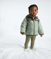 Baby Boys Reversible Shasta FullZip Hooded Jacket TNF Slate MossNew Taupe Green Main