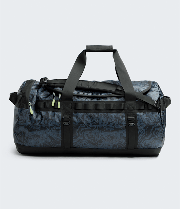 Base Camp DuffelM TNF TNF Black Glowing Topo Print HERO