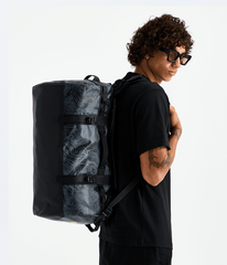 Base Camp DuffelS TNF TNF Black Glowing Topo Print MODELBACK
