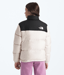 Boys Girls 1996 Retro Nuptse Jacket TNF White Dune BACK