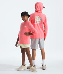 Boys Girls Adventure Wildflower Views Hoodie TNF Coral Crush Main