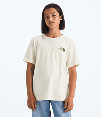 Boys Girls Evolution Disconnect ShortSleeve TeeGraphic TNF White Dune BACK
