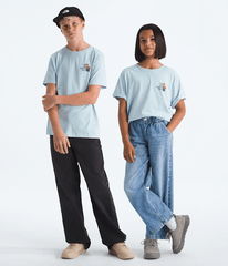 Boys Girls Evolution Flora ShortSleeve TeeGraphic TNF Polar Haze Main