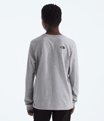 Boys Girls Evolution Half Dome LongSleeve Tee TNF TNF Pale Grey Heather BACK