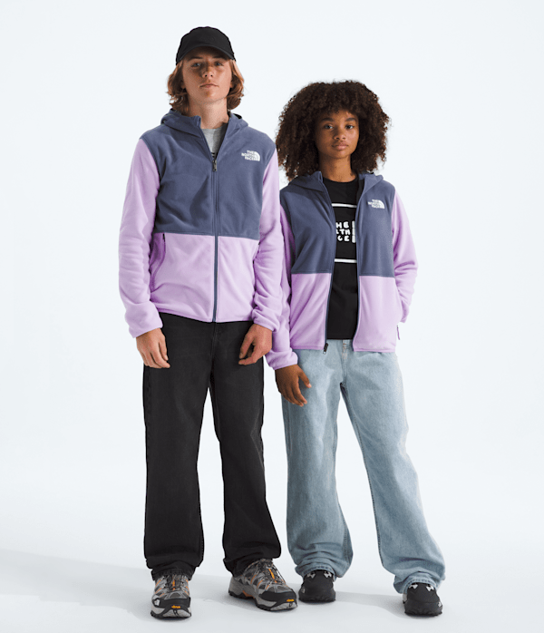 Boys Girls Glacier FullZip Hoodie TNF Lite LilacTwilight Galaxy Main