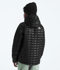 Boys Girls THERMOBALL Hooded Jacket TNF TNF Black BACK