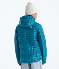 Boys Girls THERMOBALL Hooded Jacket TNF Dusk Blue BACK