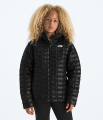 Boys Girls THERMOBALL Hooded Jacket TNF TNF Black HERO3