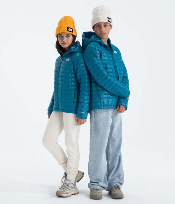 Boys Girls THERMOBALL Hooded Jacket TNF Dusk Blue Main