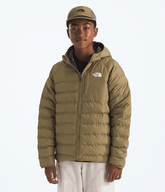 Boys Reversible Perrito Hooded Jacket TNF CedarNew Taupe Green Main