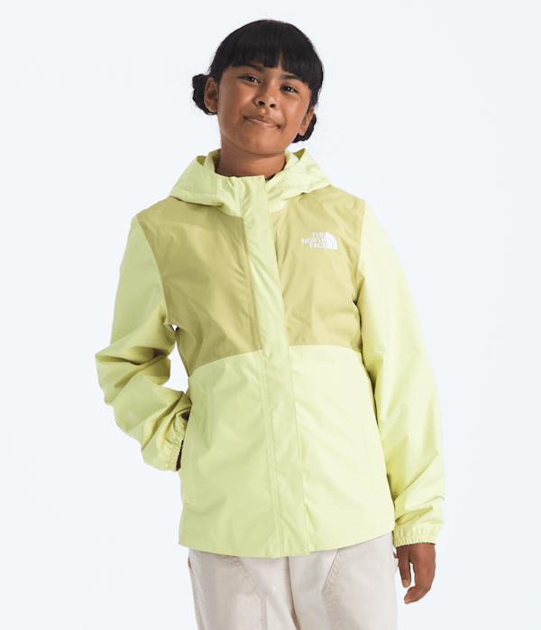 Girls Antora Rain Jacket TNF Lemon MistPear Main
