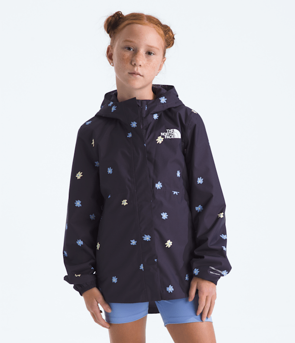 Girls Antora Rain JacketPrint TNF Endless Dusk Simple Flower Main