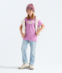 Girls Chalbi Relaxed ShortSleeve TeeGraphic TNF Hushed Lavender HERO2