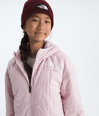 Girls Reversible Shasta Short Parka TNF Pale Blossom HERO3