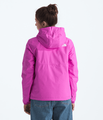 Girls Warm Antora Rain Jacket TNF Violet Crocus BACK