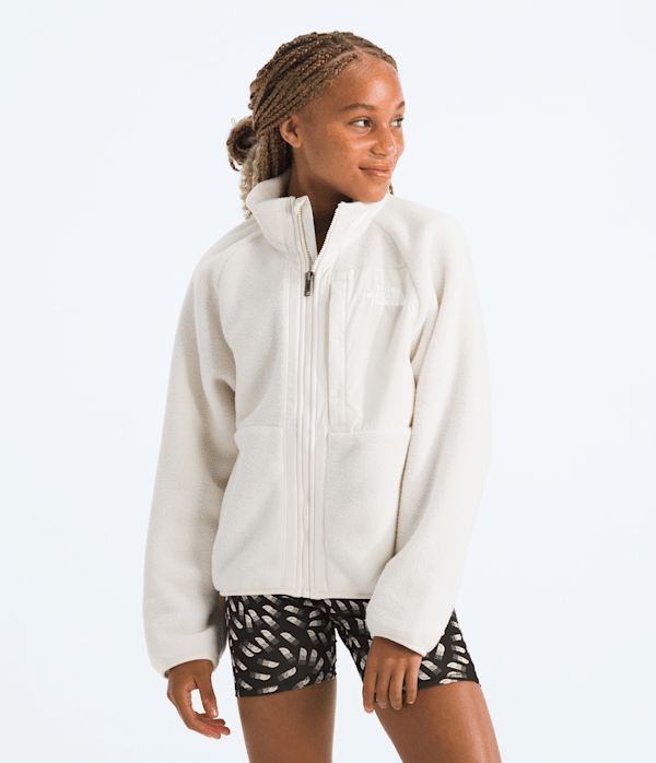 Girls Yumiori FullZip Jacket TNF White Dune Main