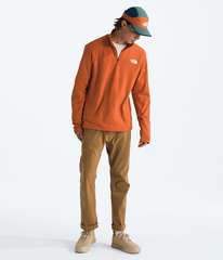 Mens Cedar Trail Grid Fleece Zip TNF Iron Bronze HERO2