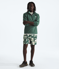 Mens Cedar Trail Grid Fleece Zip TNF Duck Green HERO2