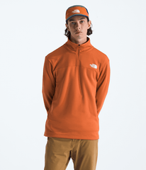 Mens Cedar Trail Grid Fleece Zip TNF Iron Bronze Main
