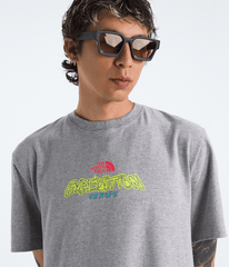 Mens TNF Essential Expedition Series ShortSleeve TeeGraphic TNF TNF Pale Grey Heather HERO3