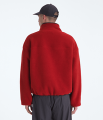 Mens TNF Red Box Zip Fleece TNF BACK