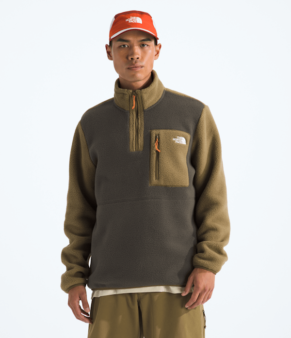 Mens Yumiori Zip TNF New Taupe GreenCedarDust Orange Main