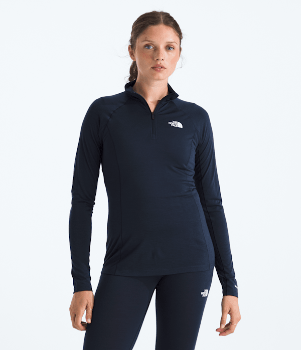 TNF X Smartwool Womens Merino Blend 150 LongSleeve Zip TNF Main