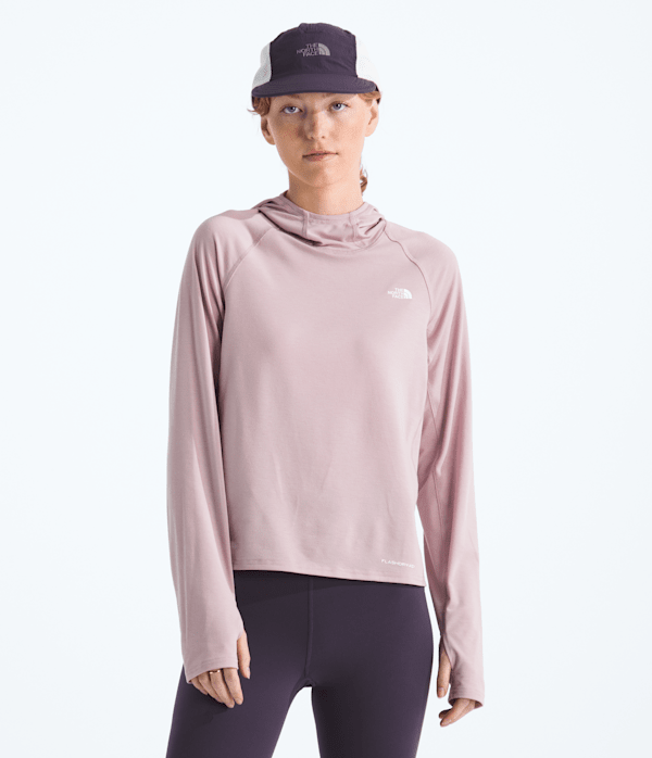 Womens Adventure Sun Hoodie TNF Metal Pink Main