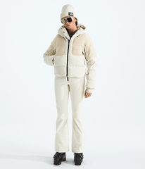 Womens Cold Spell Corduroy Cropped Down Jacket TNF GravelWhite Dune HERO2