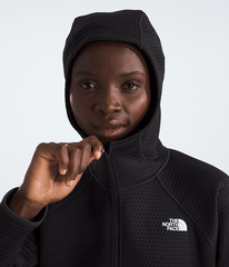 Womens DOTKNIT Thermal FullZip Hoodie TNF TNF Black MODELHOOD2