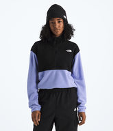 Womens Glacier Fleece Zip Short Jacket TNF Periwinkle GlowTnf Black Main