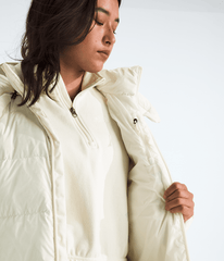 Womens Hydrenalite City Long Down Hooded Parka TNF White Dune MODELINT
