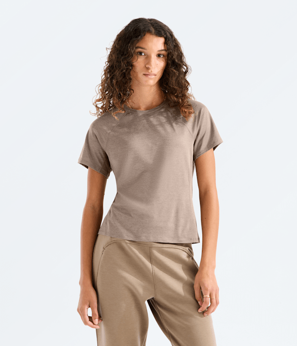 Womens Jaida ShortSleeve Tee TNF Garnet Light Heather Main
