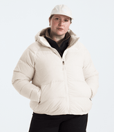 Womens Plus Hydrenalite Down Hoodie TNF White Dune Main