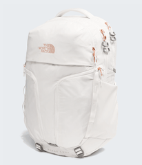 Womens Surge Luxe Backpack 31L TNF White DuneBurnt Coral Metallic FRONT34