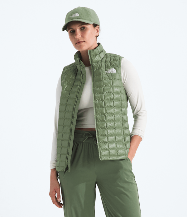 Womens THERMOBALL Vest TNF Bark Mist Main