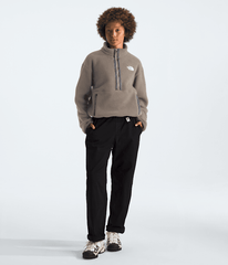 Womens TNF Fleeski Zip Pullover TNF Mocha Brown HERO2
