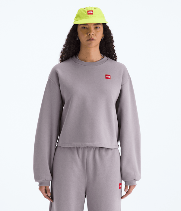 Womens TNF Red Box Crew TNF Transcendent Grey Main