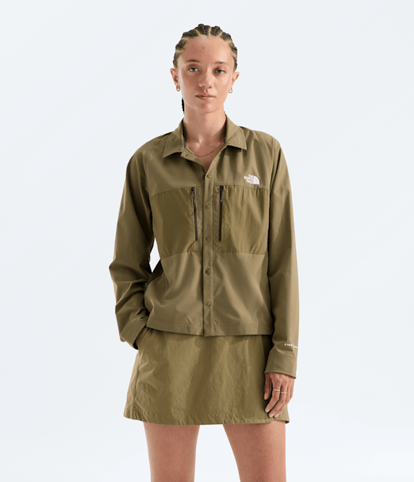 Womens Trail LIGHTRANGE LongSleeve Shirt TNF CedarNew Taupe Green Main