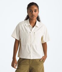 Womens Trail LIGHTRANGE ShortSleeve Shirt TNF White DuneDesert Stone Main