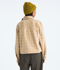 Womens Valley Flannel ShirtPlaid TNF Khaki Stone Grid Large Plaid BACK
