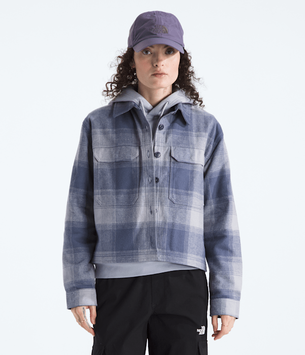 Womens Valley Flannel ShirtPlaid TNF Twilight Galaxy TNF Shadow Plaid Main