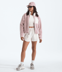 Womens Yumiori Off Peak FullZip Jacket TNF METAL PINKWHITE DUNE HERO2