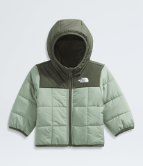 Baby Boys Reversible Shasta FullZip Hooded Jacket TNF Slate MossNew Taupe Green ALTFRONT
