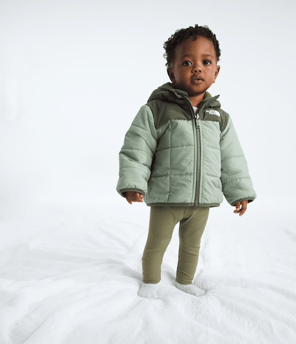 Baby Boys Reversible Shasta FullZip Hooded Jacket TNF Slate MossNew Taupe Green Main