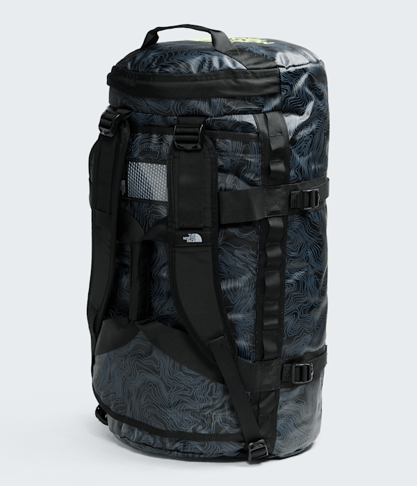 Base Camp DuffelM TNF TNF Black Glowing Topo Print BACK