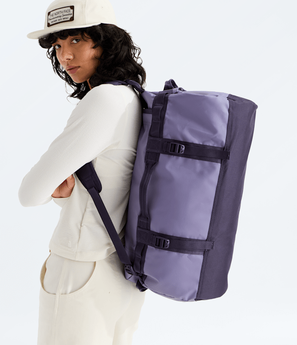 Base Camp DuffelS TNF Grounded PlumEndless Dusk MODELBACK
