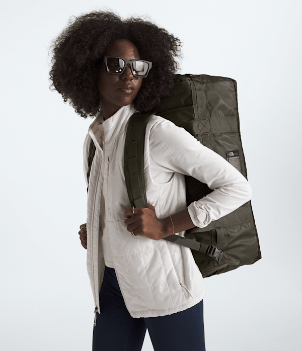 Base Camp Voyager Duffel62L TNF New Taupe GreenTNF Black MODELBACK