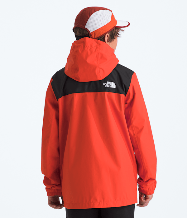 Boys Antora Rain Jacket TNF Lava Red BACK