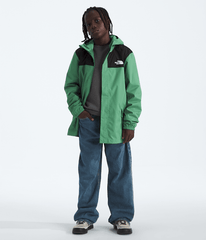 Boys Antora Rain Jacket TNF Dimmed Algae HERO2